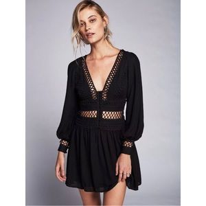 Free People I Think Dress Cut Out Boho Festival
